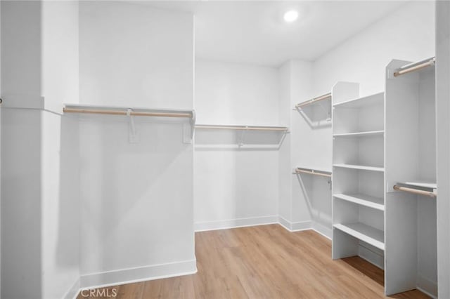 spacious closet featuring wood finished floors
