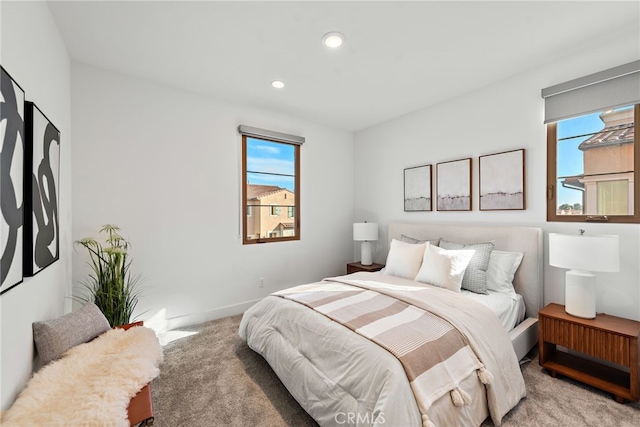 215 Sutters Ml, Irvine, CA 92602 - bedroom featuring recessed lighting, baseboards, light carpet, and multiple windows