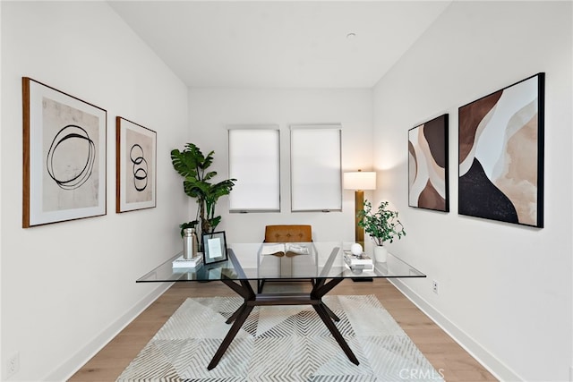 215 Sutters Ml, Irvine, CA 92602 - home office with baseboards and light wood-style flooring