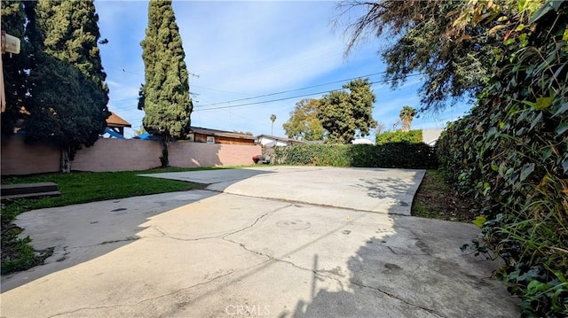 view of patio with a fenced backyard