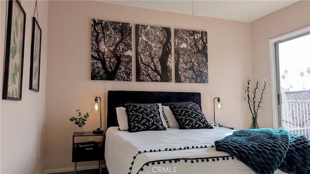 bedroom with baseboards