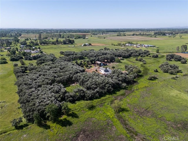 aerial view featuring a rural view
