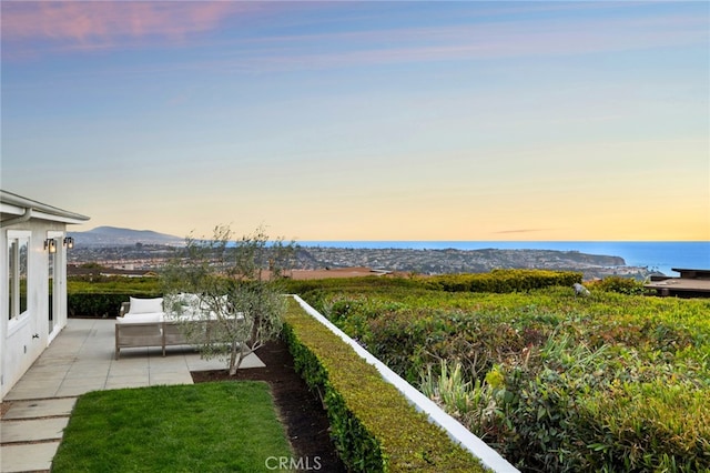 exterior space with a mountain view