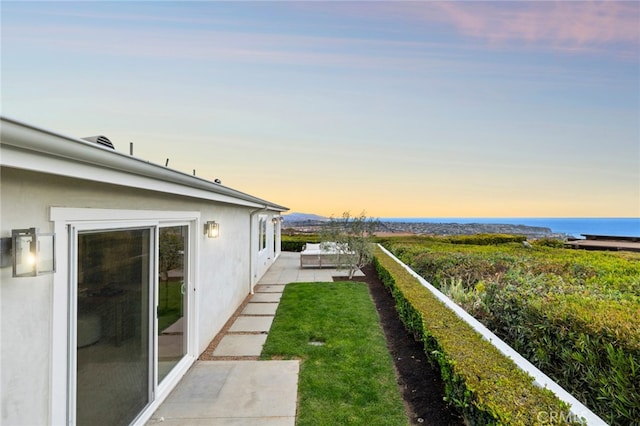 view of yard featuring a patio