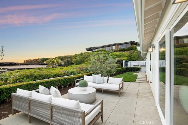 view of patio with outdoor lounge area