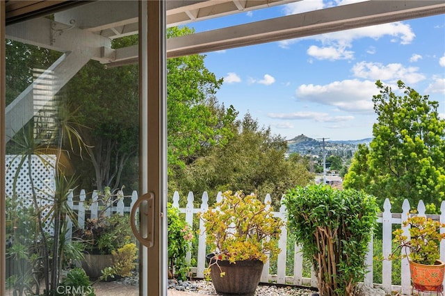 details featuring a mountain view