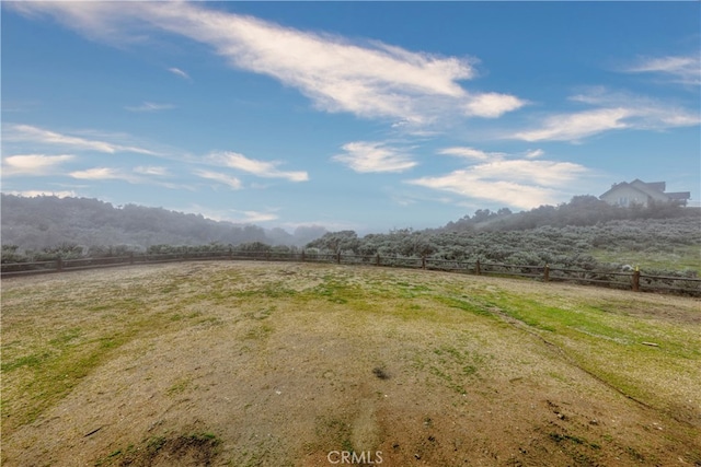 mountain view with a rural view