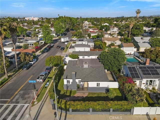 drone / aerial view featuring a residential view