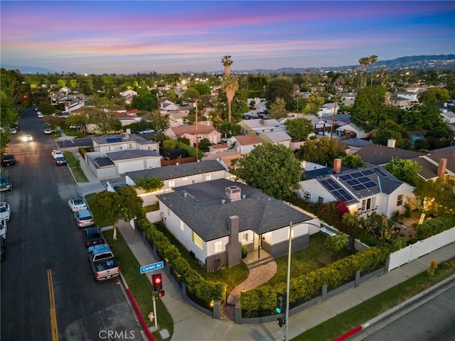 aerial view featuring a residential view