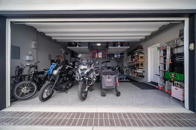 garage featuring electric panel