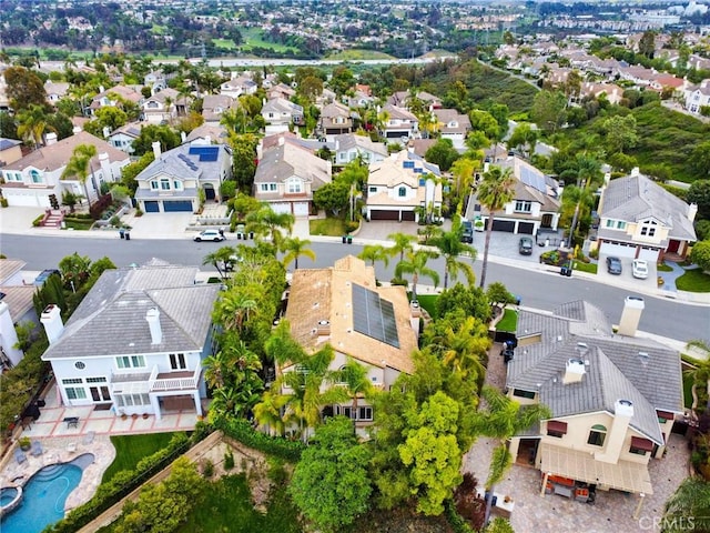 aerial view featuring a residential view