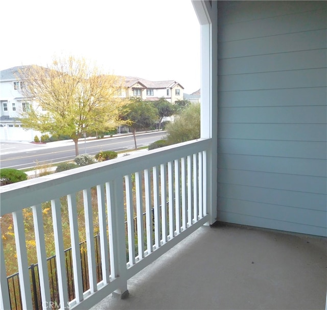 balcony with a residential view