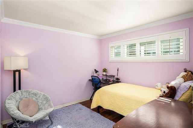 134 S Magnolia Ave Unit 21A, Anaheim, CA 92804 - bedroom with crown molding, baseboards, and wood finished floors
