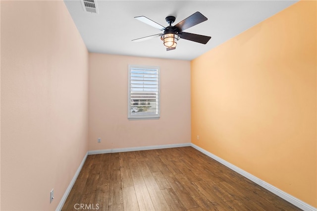 30404 Canyon Point Cir, Menifee, CA 92584 - spare room with hardwood / wood-style floors and a ceiling fan