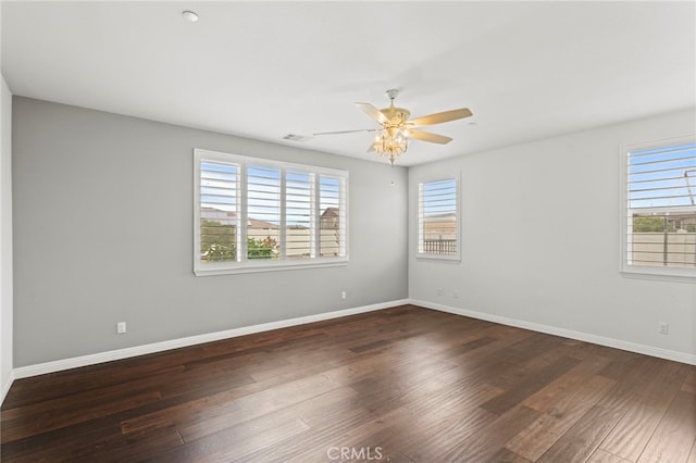30404 Canyon Point Cir, Menifee, CA 92584 - unfurnished room with wood finished floors and ceiling fan