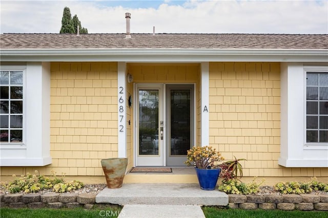 26872 Vista Del Mar, Dana Point, CA 92624 - property entrance with a shingled roof