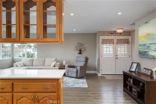 26872 Vista Del Mar, Dana Point, CA 92624 - living area with recessed lighting, a wealth of natural light, and light wood-style floors