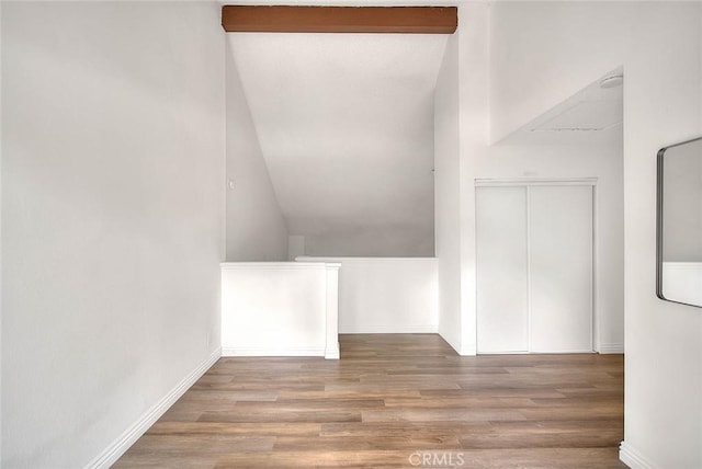 348 S Prospectors Rd Unit 8, Diamond Bar, CA 91765 - additional living space featuring wood finished floors, baseboards, and vaulted ceiling