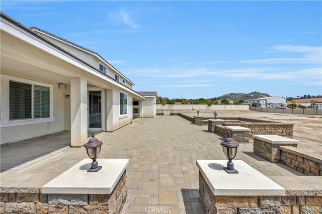 view of patio featuring a fenced backyard
