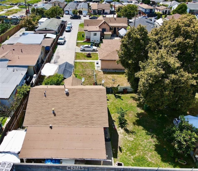 drone / aerial view with a residential view