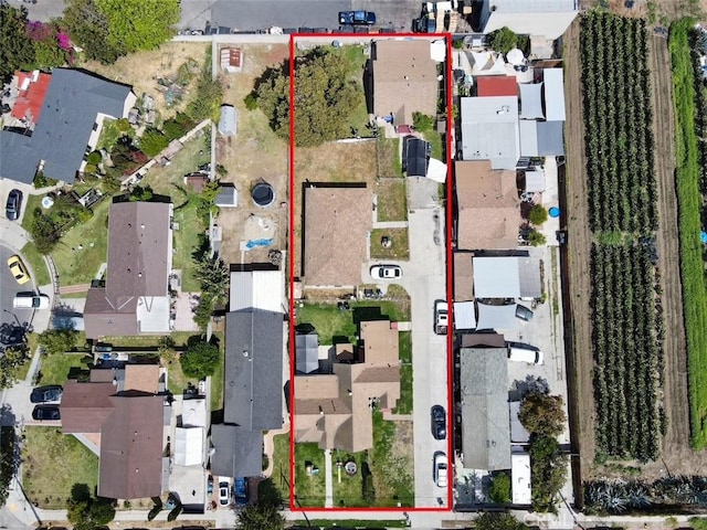 bird's eye view with a residential view