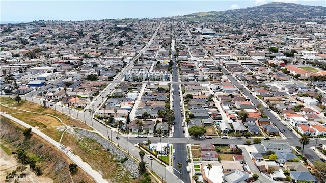 aerial view with a residential view and a mountain view