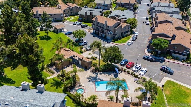 bird's eye view featuring a residential view