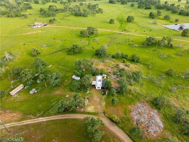 aerial view with a rural view