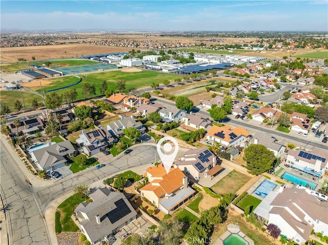 drone / aerial view featuring a residential view