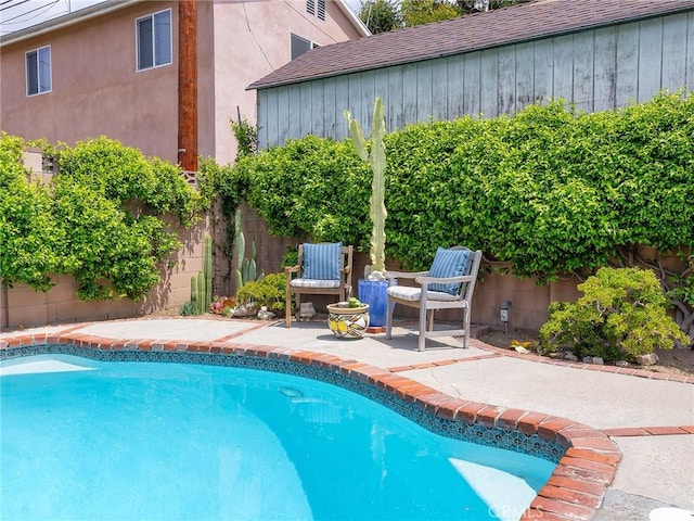 1234 N Pass Ave, Burbank, CA 91505 - view of swimming pool with a patio, fence, and a fenced in pool