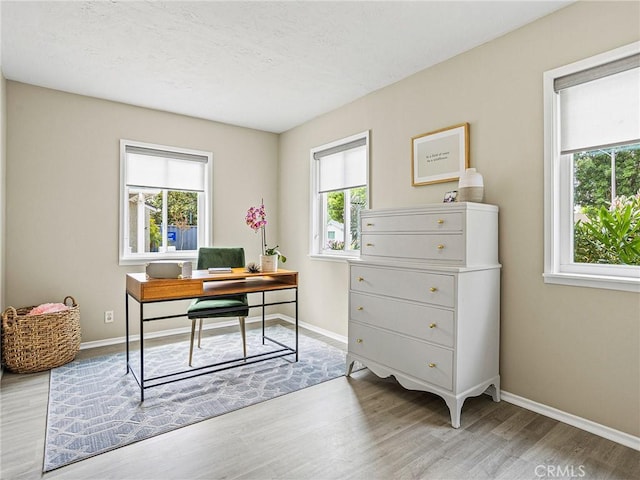 1234 N Pass Ave, Burbank, CA 91505 - home office with baseboards and wood finished floors