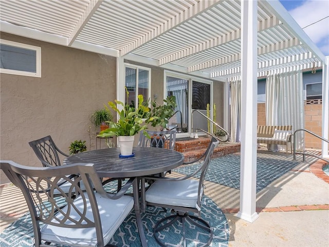 1234 N Pass Ave, Burbank, CA 91505 - view of patio / terrace featuring a pergola and outdoor dining space