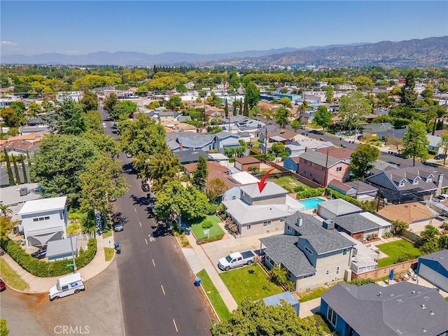 1234 N Pass Ave, Burbank, CA 91505 - bird's eye view featuring a residential view and a mountain view