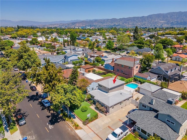 1234 N Pass Ave, Burbank, CA 91505 - bird's eye view with a mountain view and a residential view
