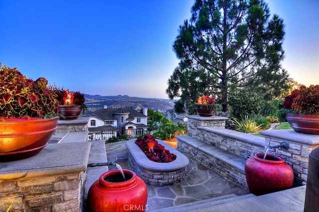 26930 Ironstone, Yorba Linda, CA 92887 - view of patio terrace at dusk