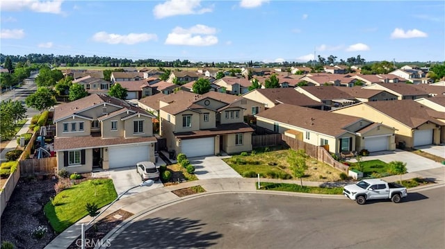 bird's eye view featuring a residential view
