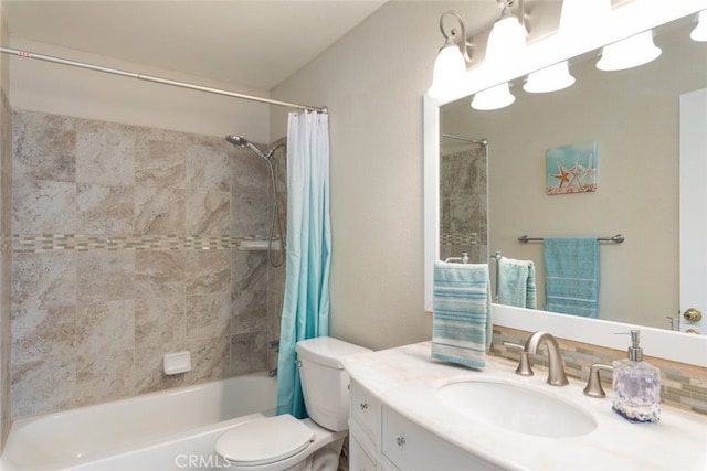 1452 Granada, Corona, CA 92878 - bathroom featuring vanity, shower / bath combination with curtain, and toilet