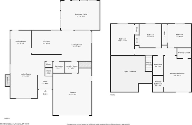 1452 Granada, Corona, CA 92878 - room layout