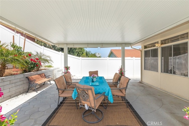 1452 Granada, Corona, CA 92878 - view of patio / terrace featuring outdoor dining space and a fenced backyard
