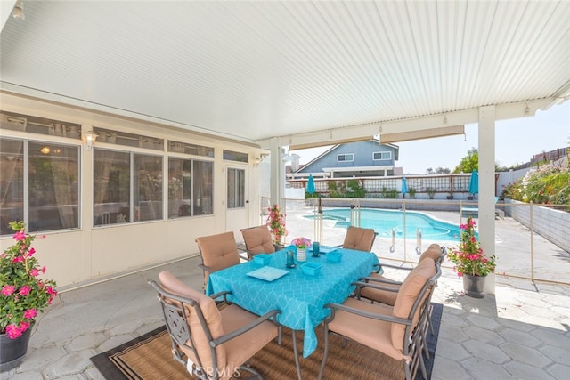 1452 Granada, Corona, CA 92878 - view of patio with a fenced backyard and outdoor dining space