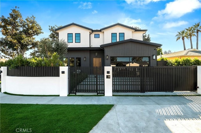 view of gate featuring a fenced front yard