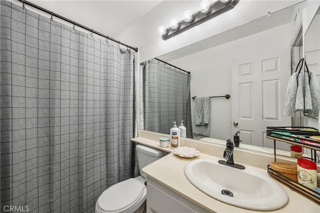 42065 Kaffirboom Ct, Temecula, CA 92591 - bathroom featuring toilet, vanity, and a shower with curtain