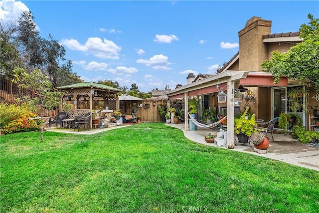 42065 Kaffirboom Ct, Temecula, CA 92591 - view of yard with a gazebo and a patio area