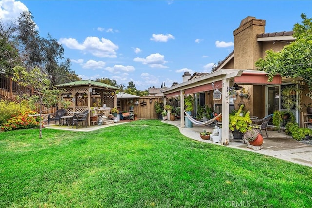42065 Kaffirboom Ct, Temecula, CA 92591 - view of yard featuring a gazebo and a patio