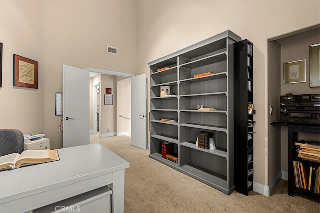 20 Delphinus Unit 20, Irvine, CA 92603 - office with baseboards, a high ceiling, carpet, and visible vents