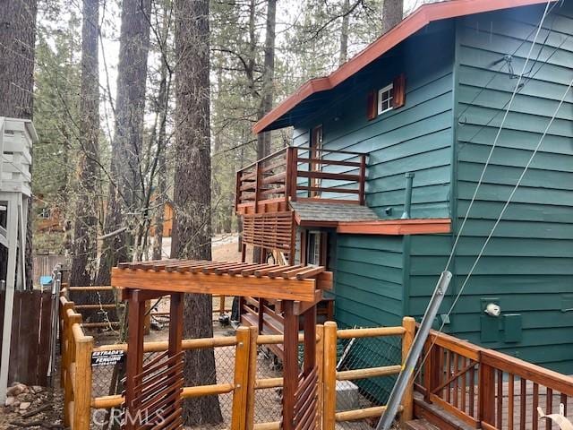 exterior space with fence