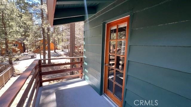 33411 Weeping Willow Dr, Green Valley Lake, CA 92341 - view of snow covered property entrance