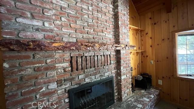 33411 Weeping Willow Dr, Green Valley Lake, CA 92341 - detailed view of a fireplace and wooden walls