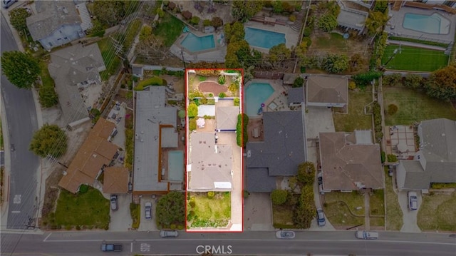 544 Calle Mayor, Redondo Beach, CA 90277 - aerial perspective of suburban area featuring property parcel outlined