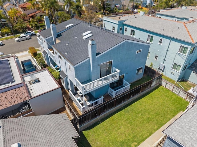 aerial view featuring a residential view